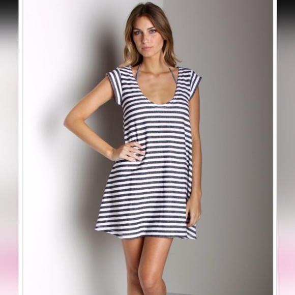 Tigerlily Biotite Mini Dress in Red White nautical stripe Size 6 - Picture 4 of 13